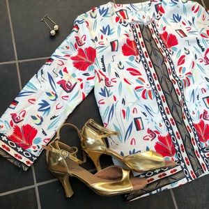 Silky patterned blazer